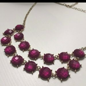 Purple/pinkish statement necklace